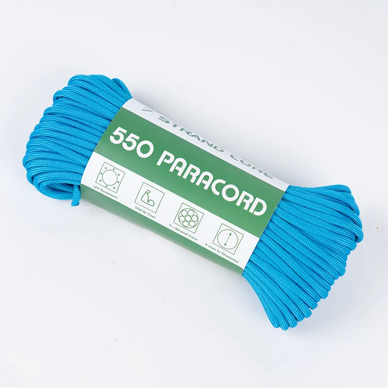 7 Strand Core 4mm Solid Lake Blue 550 Poliéster Paracord