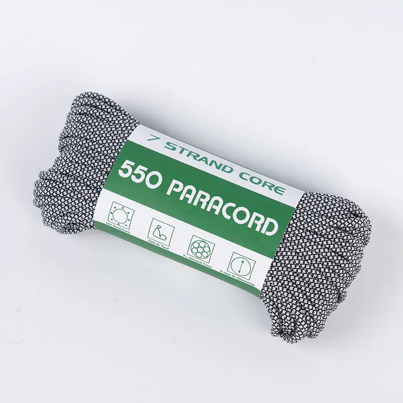 7 Strand Core 4mm Diamante Branco 550 Poliéster Paracord